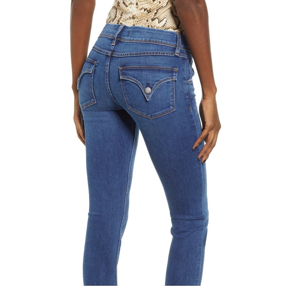 Hudson Back Pocket Skinny Blue Jeans